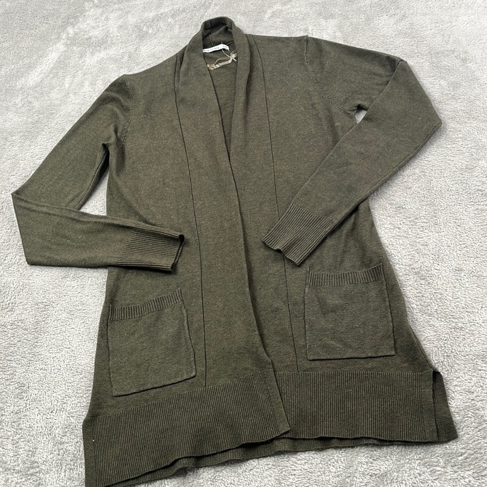 NEW Pink‎ Clover XS Green Open Cardigan Sweater